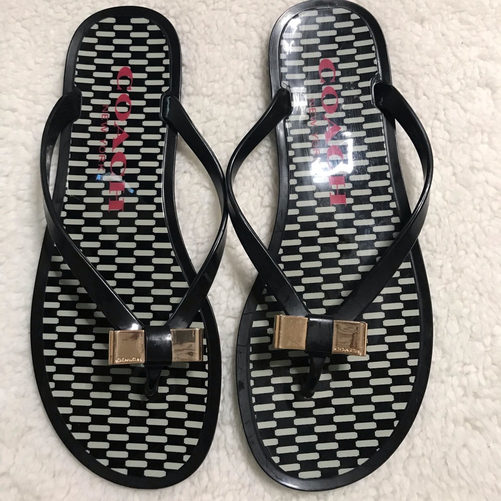 COACH LANDON JELLY FLIP FLOPS SIZE 7